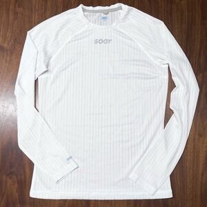 SOAR Running Race Base Layer XS Women's White Ultra Lightweight Reflective Logo